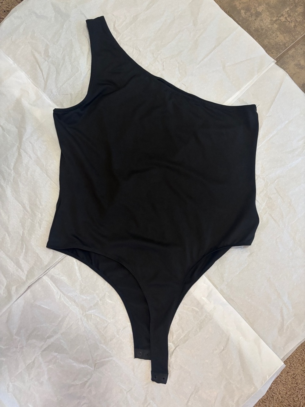 SHEIN One-Shoulder Bodysuit Jumpsuit in Blue, Orange, and Black - Picture 4 of 6